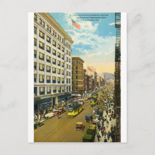 Postal Broadway, Los Angeles 1916 Vintage