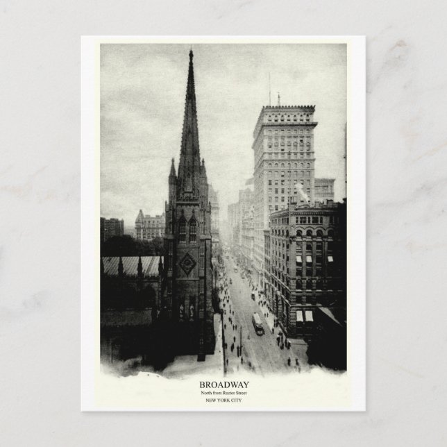 Postal Broadway Nueva York 1898 (Anverso)
