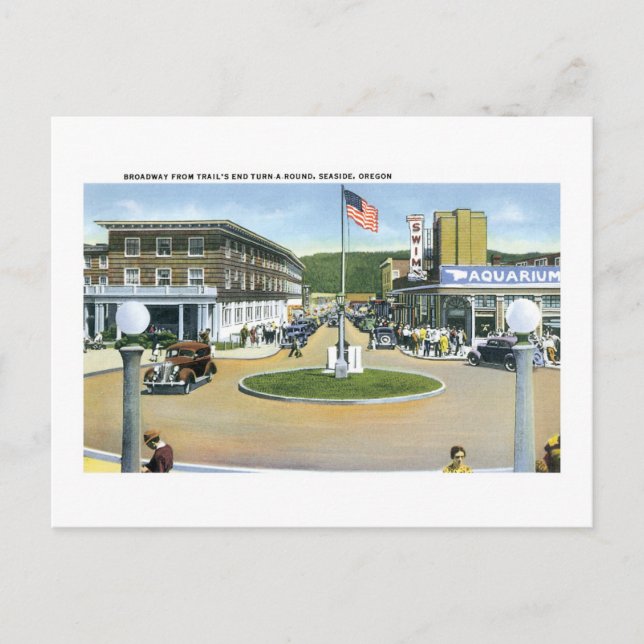 Postal Broadway, Seaside, Oregón (Anverso)