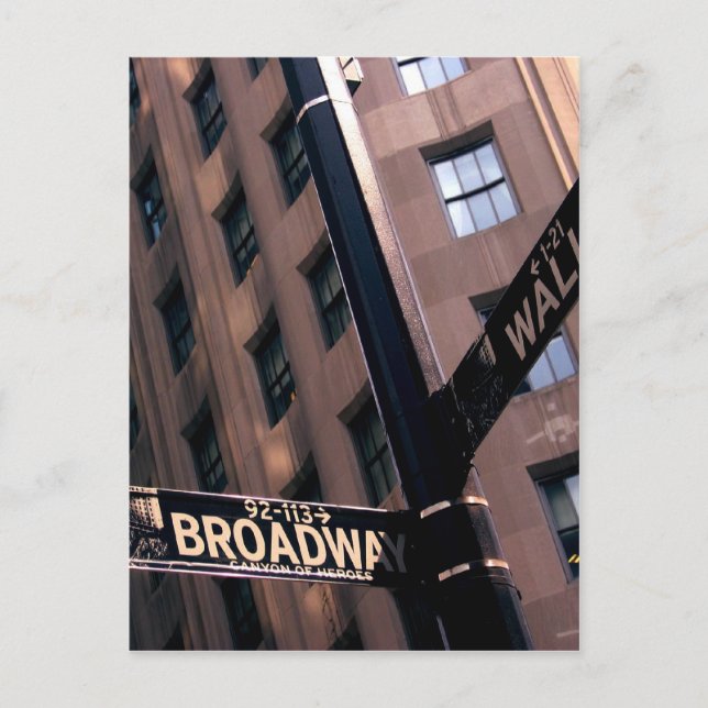 Postal Broadway/Wallstreet (Anverso)