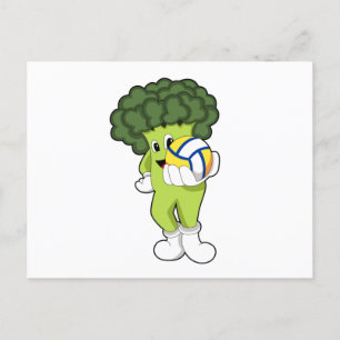 Postal Broccoli en los deportes de voleibol