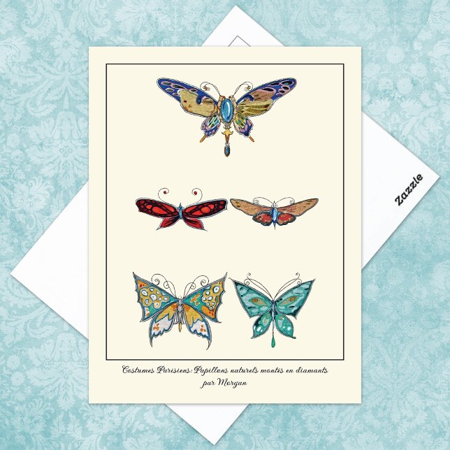 Postal Broches ornamentales de mariposa ceñida (Subido por el creador)