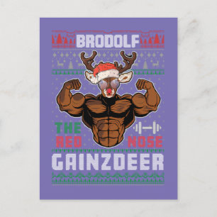 Postal Brodolf Los Navidades Feo Del Gimnasio De La Nariz