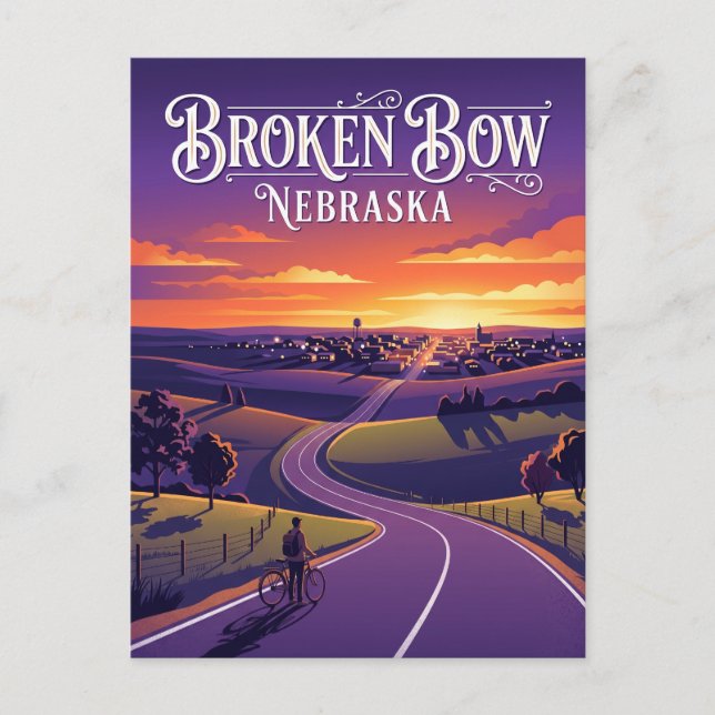 Postal Broken Bow EE. UU. (Anverso)