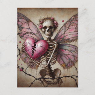 Postal Broken Heart Skeleton Fairy