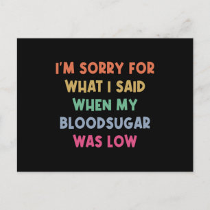 Postal Broma de azúcar en sangre por diabetes