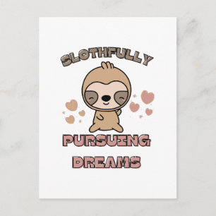 Postal Bromas de Animales Perezosos Kawaii