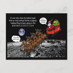 Postal Bromas de Navidad de Santa Renoes Dirección Equivo