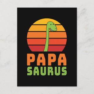 Postal Brontosaurus Papasaurio Día del Padre Dinosaurio