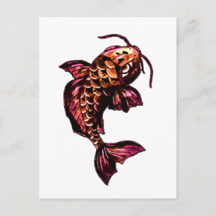 Postal Bronze Koi Karp Fish Tattoo