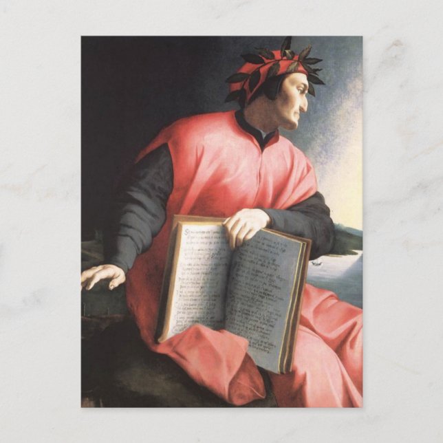 Postal Bronzino - Alegoría de Dante (Anverso)