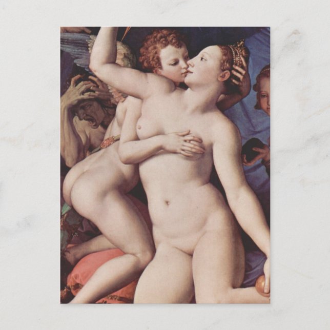 Postal Bronzino - Alegoría del amor (Anverso)