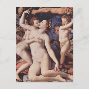 Postal Bronzino - Alegoría del amor