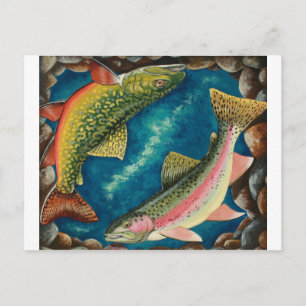 Postal Brook Trout y Rainbow Trout