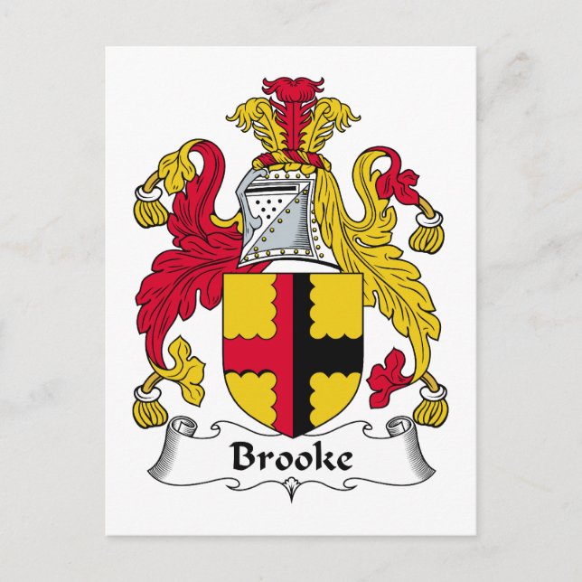 Postal Brooke Family Crest (Anverso)