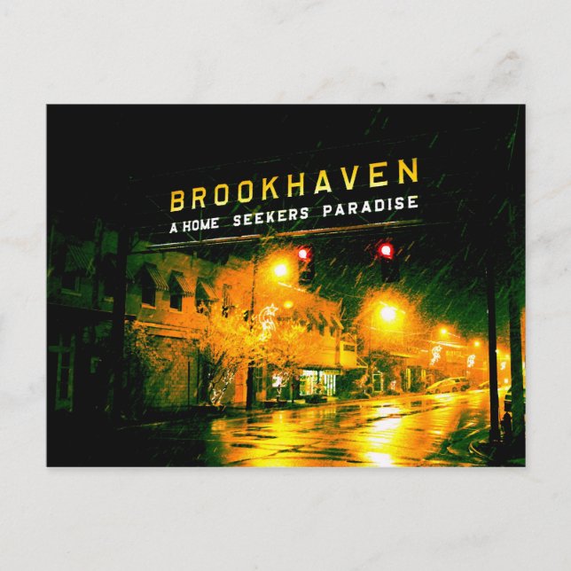 Postal Brookhaven, MS - El paraíso de los buscadores de c (Anverso)