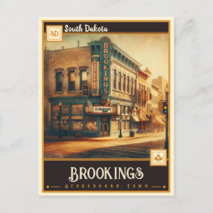 Postal Brookings, Dakota del Sur   Vintage