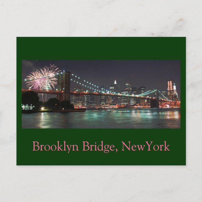 Postal Brooklyn Bridge 2009, Brooklyn Bridge, Nueva York (Anverso)