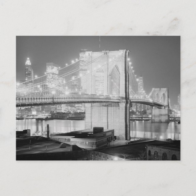 Postal Brooklyn Bridge Black & White (Anverso)