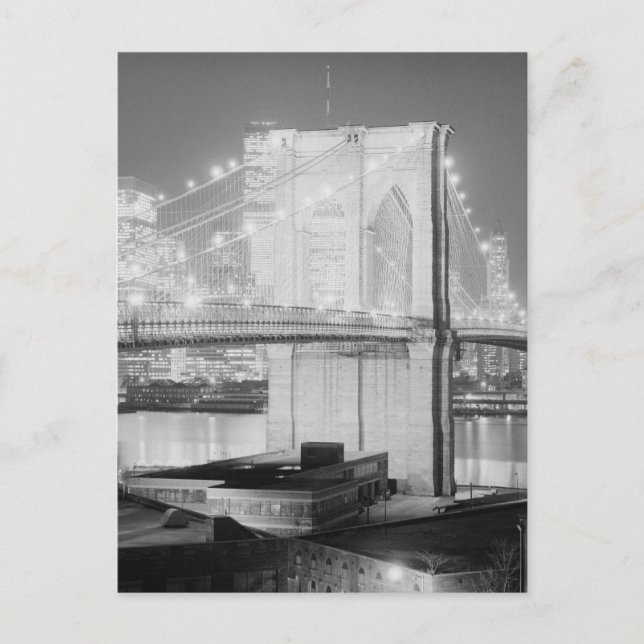 Postal Brooklyn Bridge Black & White (Anverso)