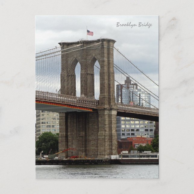Postal Brooklyn Bridge, Brooklyn, NY Postcard (Anverso)