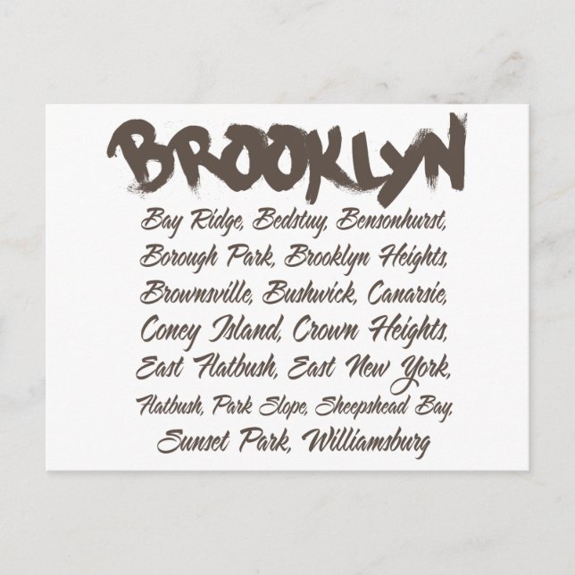 Postal Brooklyn Hoods (Anverso)