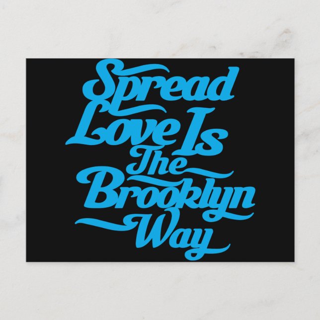 Postal Brooklyn Love Blue (Anverso)