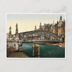Postal Brooksbridge, Hamburgo, Alemania, rara Fotografía