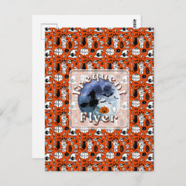 Postal Broomstick de travesía frecuente de Halloween para