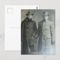 Brothers Dapper Brothers in Overcoats RPPC Foto de