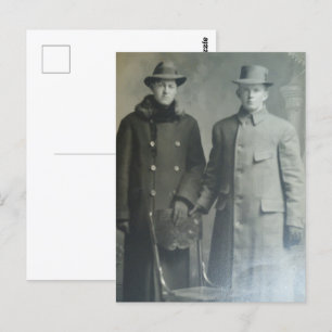 Postal Brothers Dapper Brothers in Overcoats RPPC Foto de