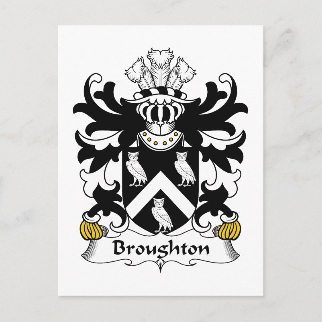 Postal Broughton Family Crest (Anverso)