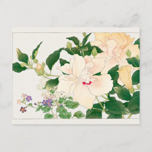 Postal Browallia, Hibiscus, por Tanigami Konan
