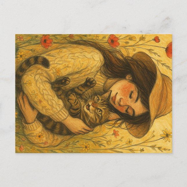Postal Brown Tabby Cat Mom (Anverso)