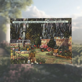 Postal Brownie Gardens Wormsloe Savannah GA retro