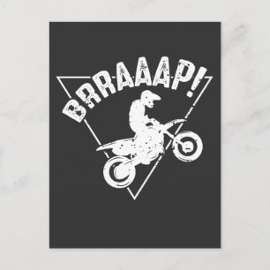 Postal Brraaap Funny Dirt Bike Motocross Rider