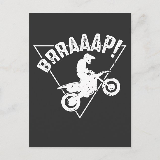 Postal Brraaap Funny Dirt Bike Motocross Rider (Anverso)