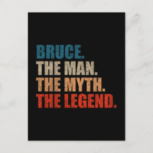 Postal Bruce El Hombre El Mito La Leyenda