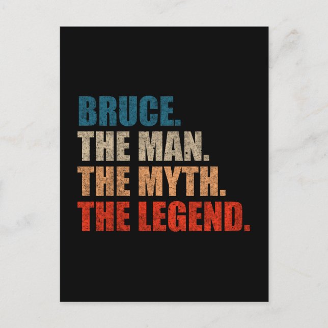 Postal Bruce El Hombre El Mito La Leyenda (Anverso)