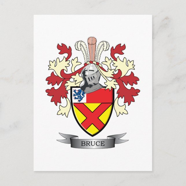 Postal Bruce Family Crest Coat of Arms (Anverso)