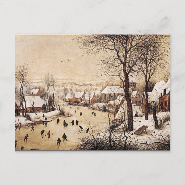 Postal Bruegel el mayor - Paisaje invernal con patinadore (Anverso)
