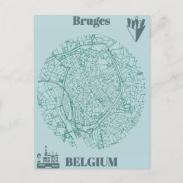 Postal Bruges map