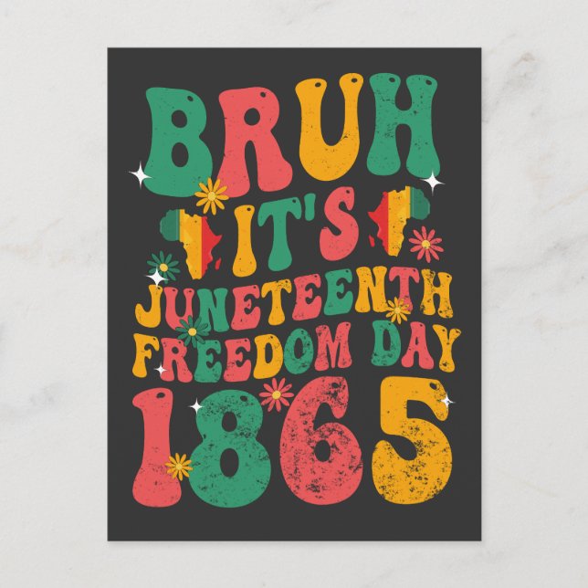 Postal Bruh es el 18 de junio Día de la Libertad 1865 Gro (Anverso)