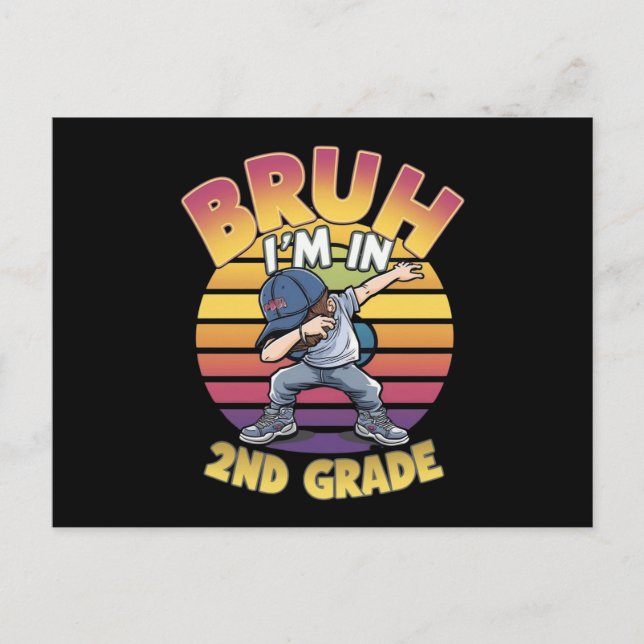 POSTAL BRUH, ESTOY EN 2º GRADO (Anverso)