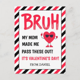 Postal Bruh Funny Boys Valentine's Card for School Friend