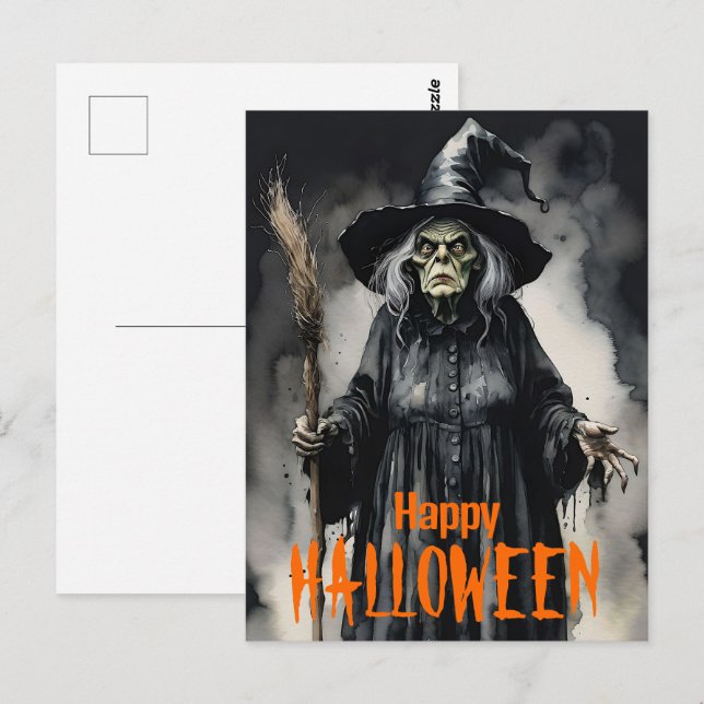 Postal Bruja asquerosa (Anverso / Reverso)