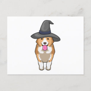 Postal Bruja Corgi