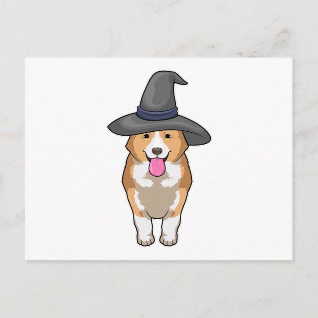 Postal Bruja Corgi (Anverso)