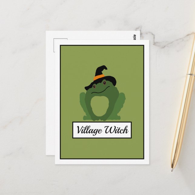 Postal Bruja de aldea, sapo (Anverso/Reverso In Situ)