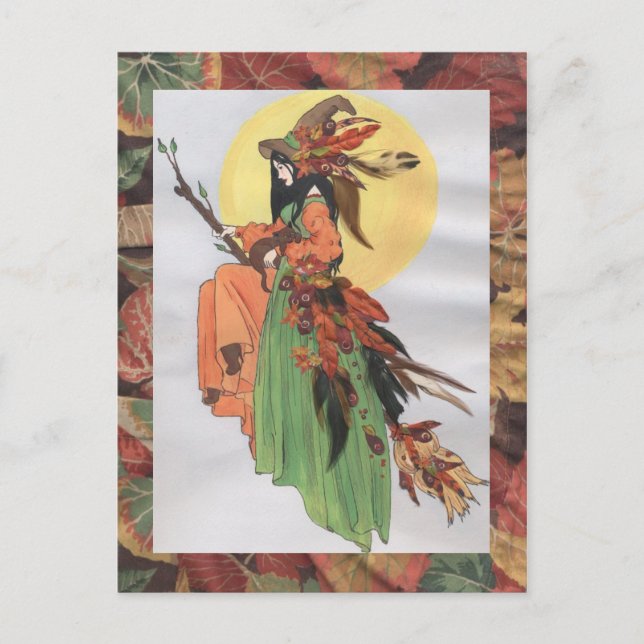 Postal bruja de caída (Anverso)